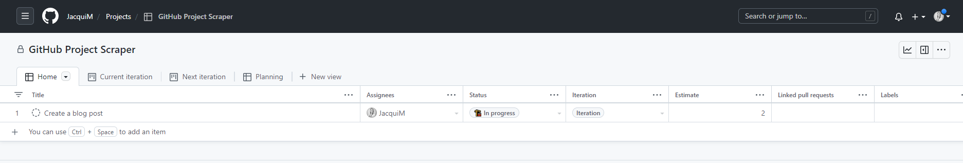 GitHub Projects