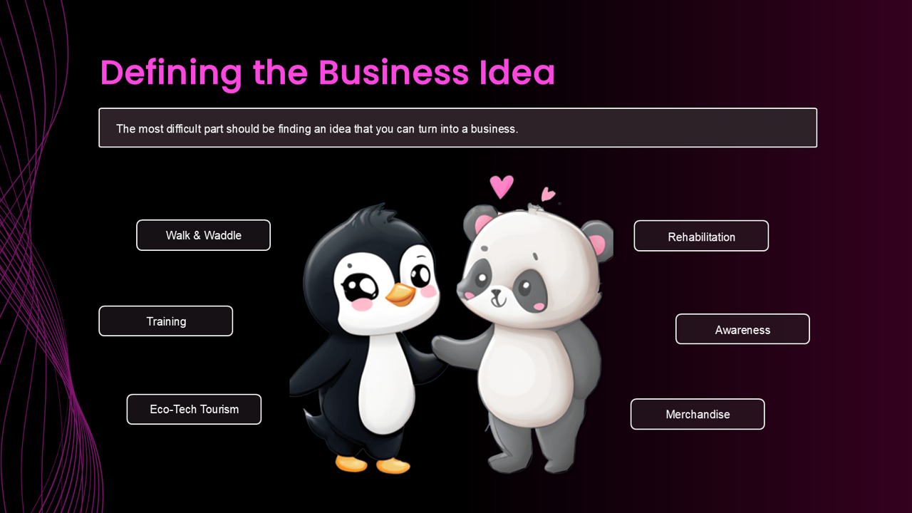 Defining the penguin sanctuary business idea