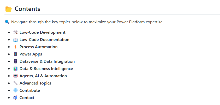 The contents of the Power Platform GitHub repository
